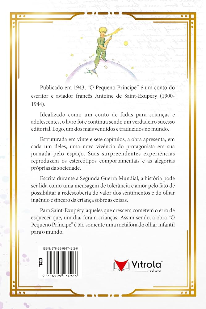 Resumo Do Livro Pequeno Principe Para Imprimir