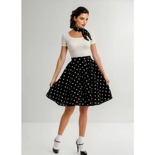 vestido anos 60 poá
