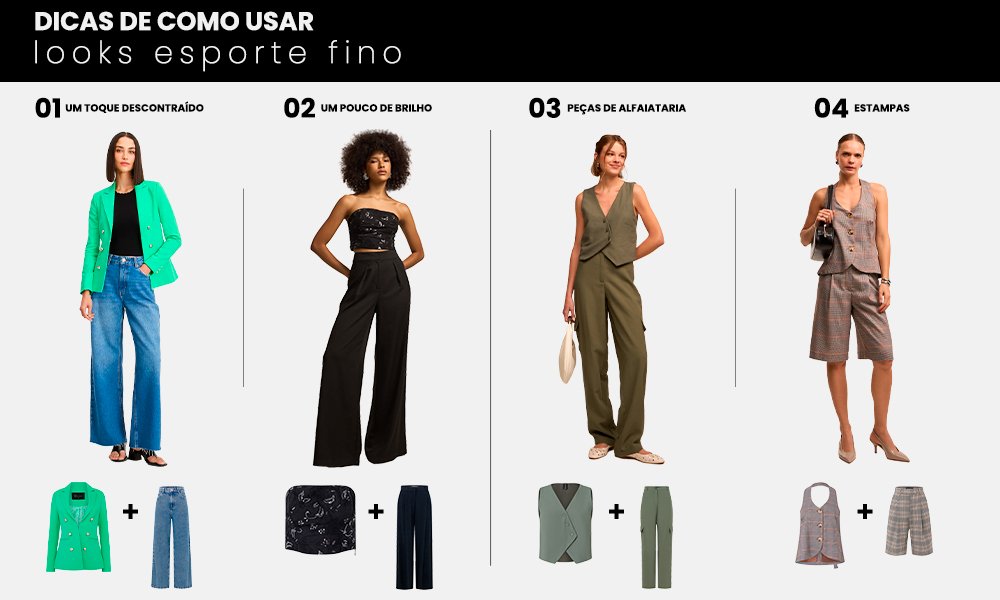 roupa esporte fino feminino