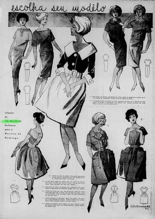 vestidos anos 50