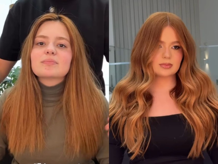 Ruivo iluminado com mechas