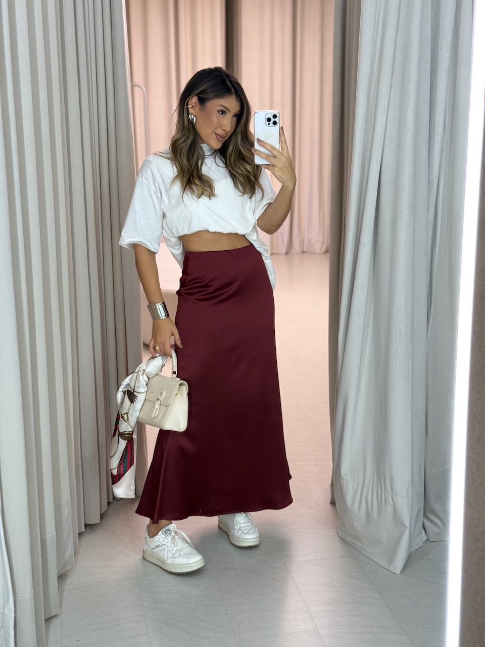 saia acetinada para eventos