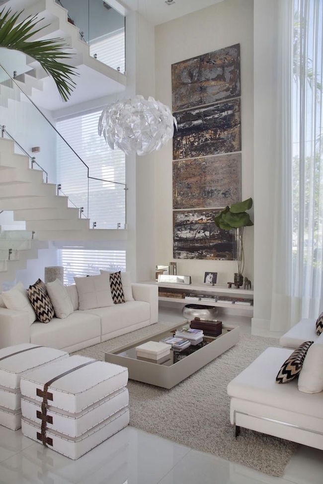 sala de estar com toque de riqueza