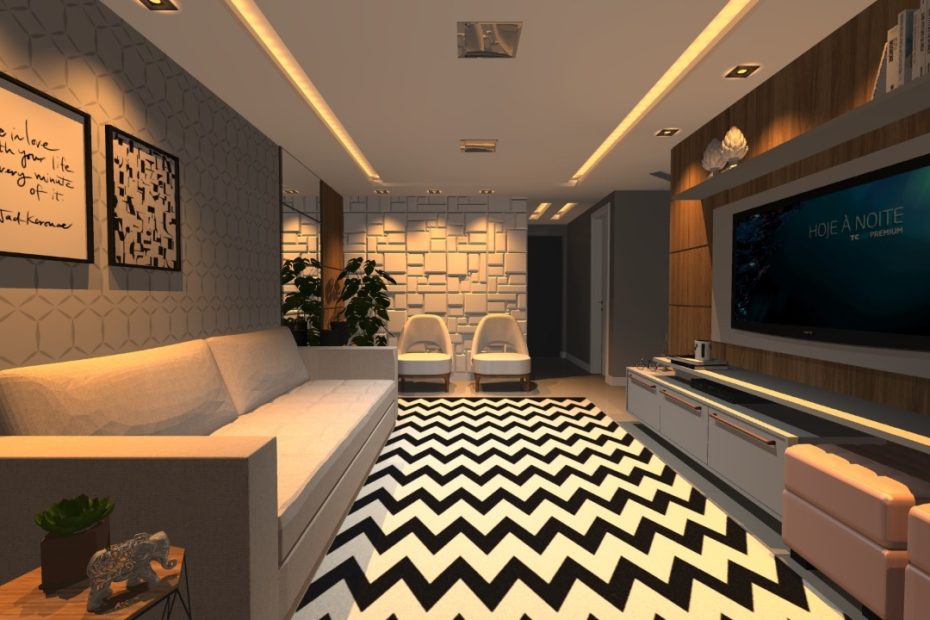 sala de estar com toque de riqueza