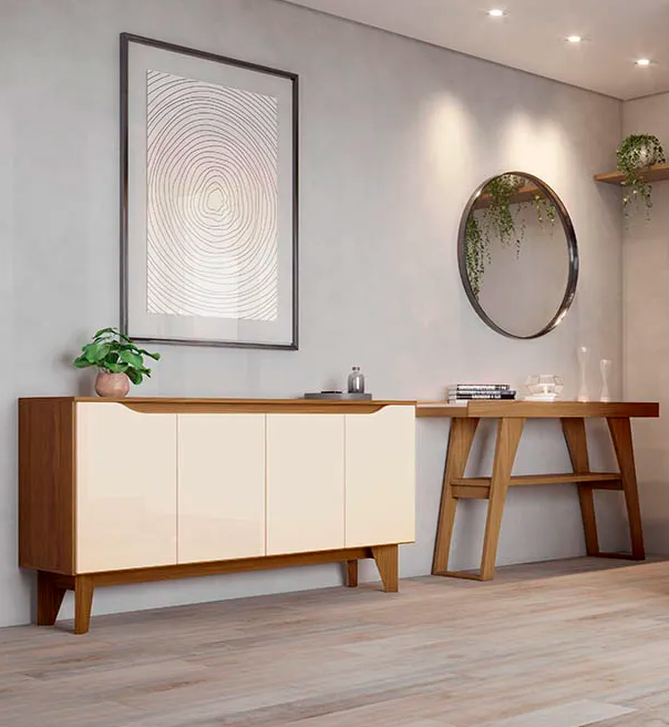 sala de jantar moderna com iluminação