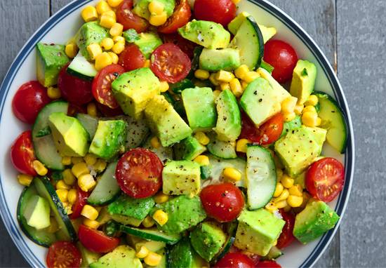 salada de abacate simples
