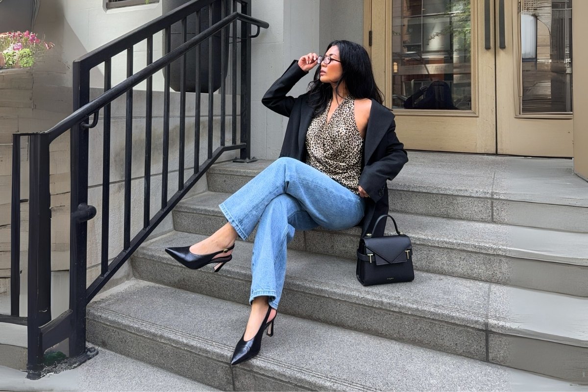 sandália preta casual