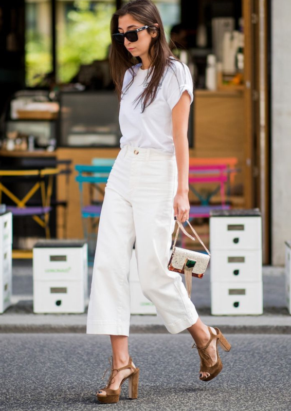 looks com sandália salto grosso confortável