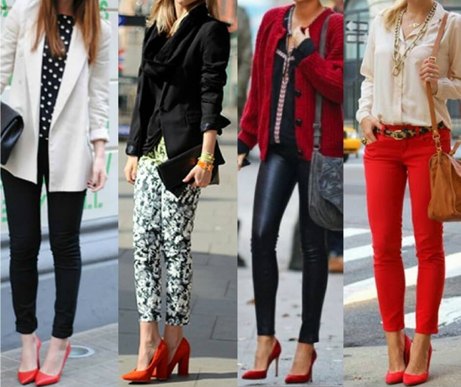 sapato vermelho total black
