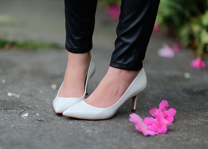 como usar scarpin branco vizzano
