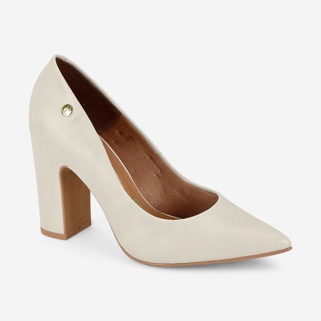 scarpin branco vizzano salto bloco
