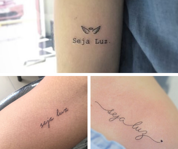 tatuagem seja forte e corajoso vs tatuagem fé