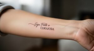 tatuagem seja forte e corajoso com leão significado