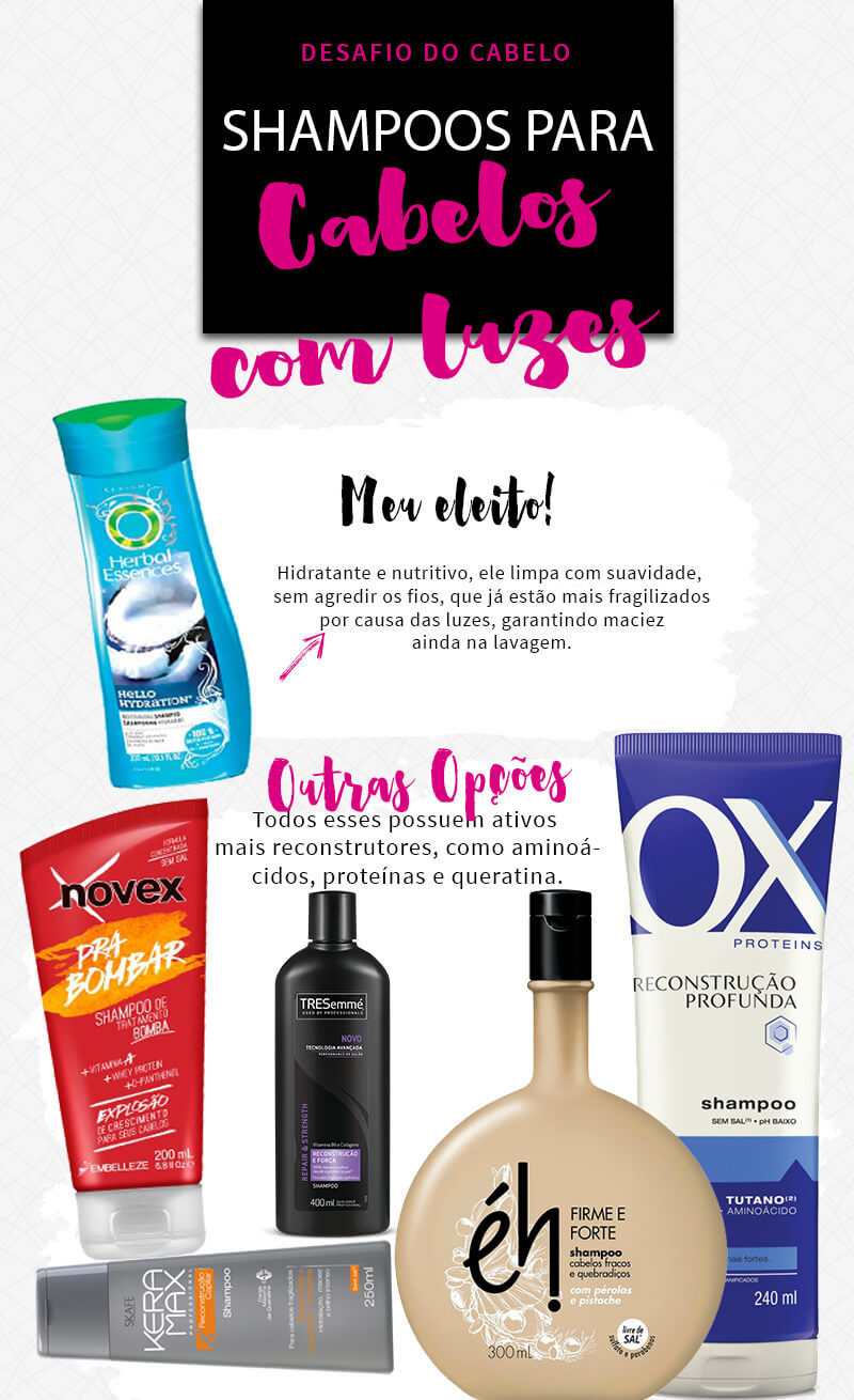 shampoo para cabelo com luzes