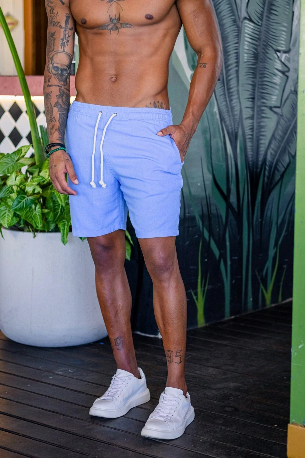 conjunto de linho com short