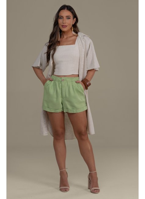 short de linho feminino