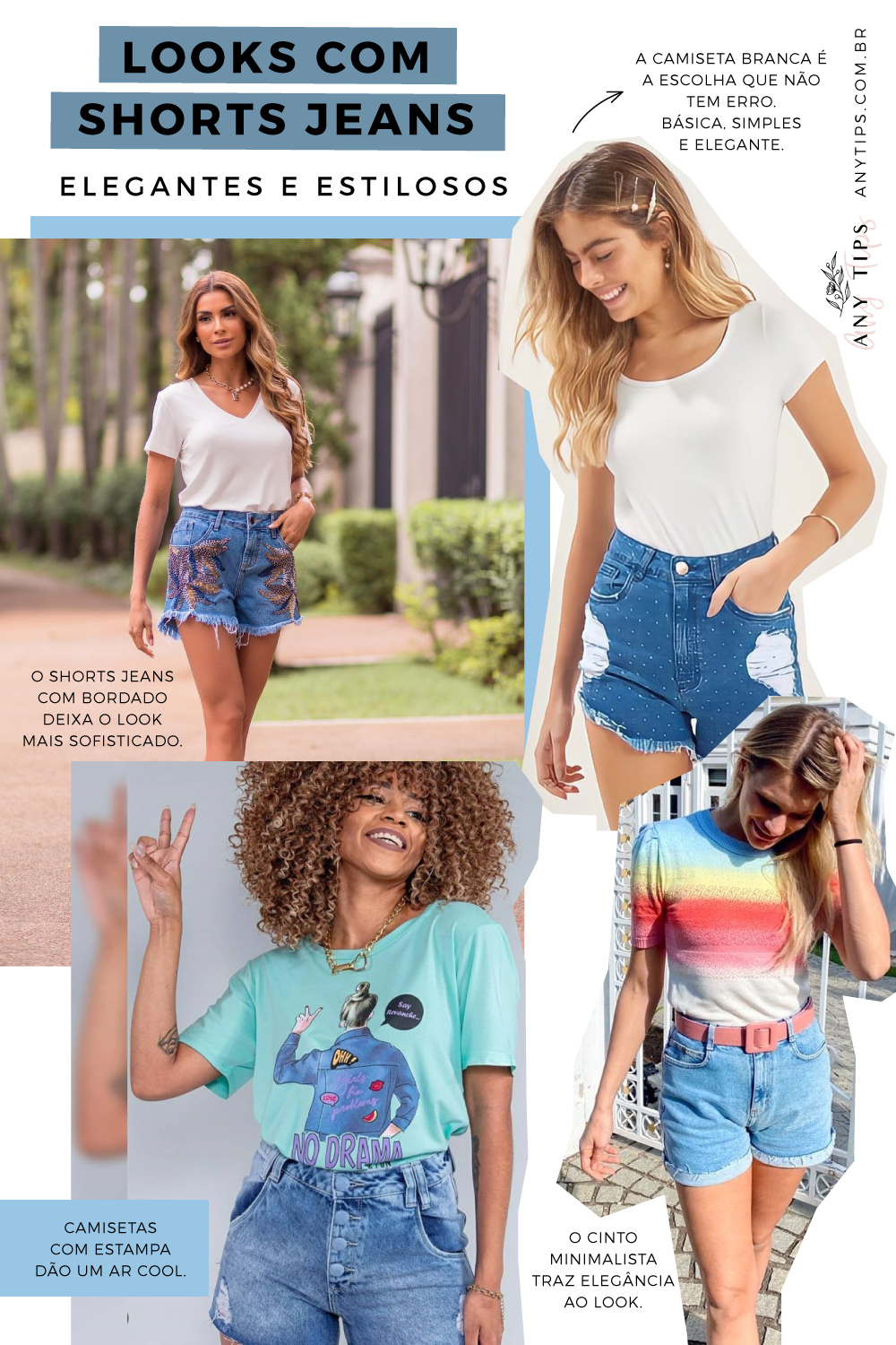 short jeans cintura alta destroyed