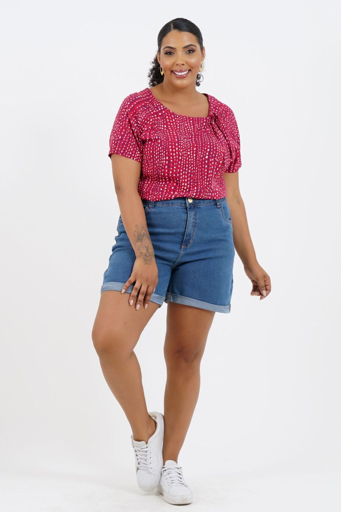 short de alfaiataria plus size feminino