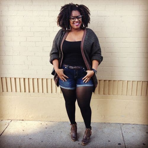 short plus size cintura alta