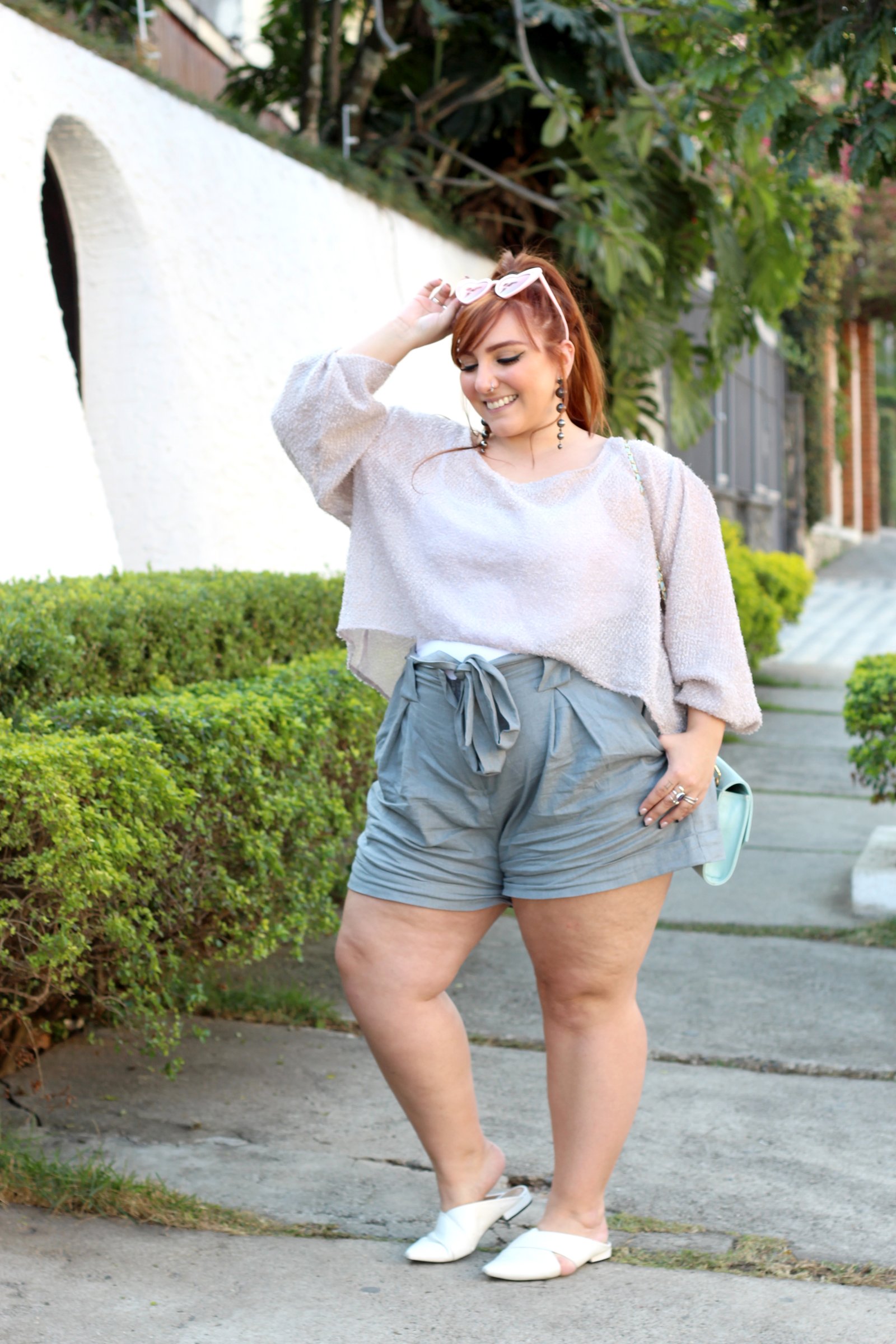 shorts plus size para baixinhas