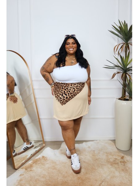 shorts plus size cintura alta