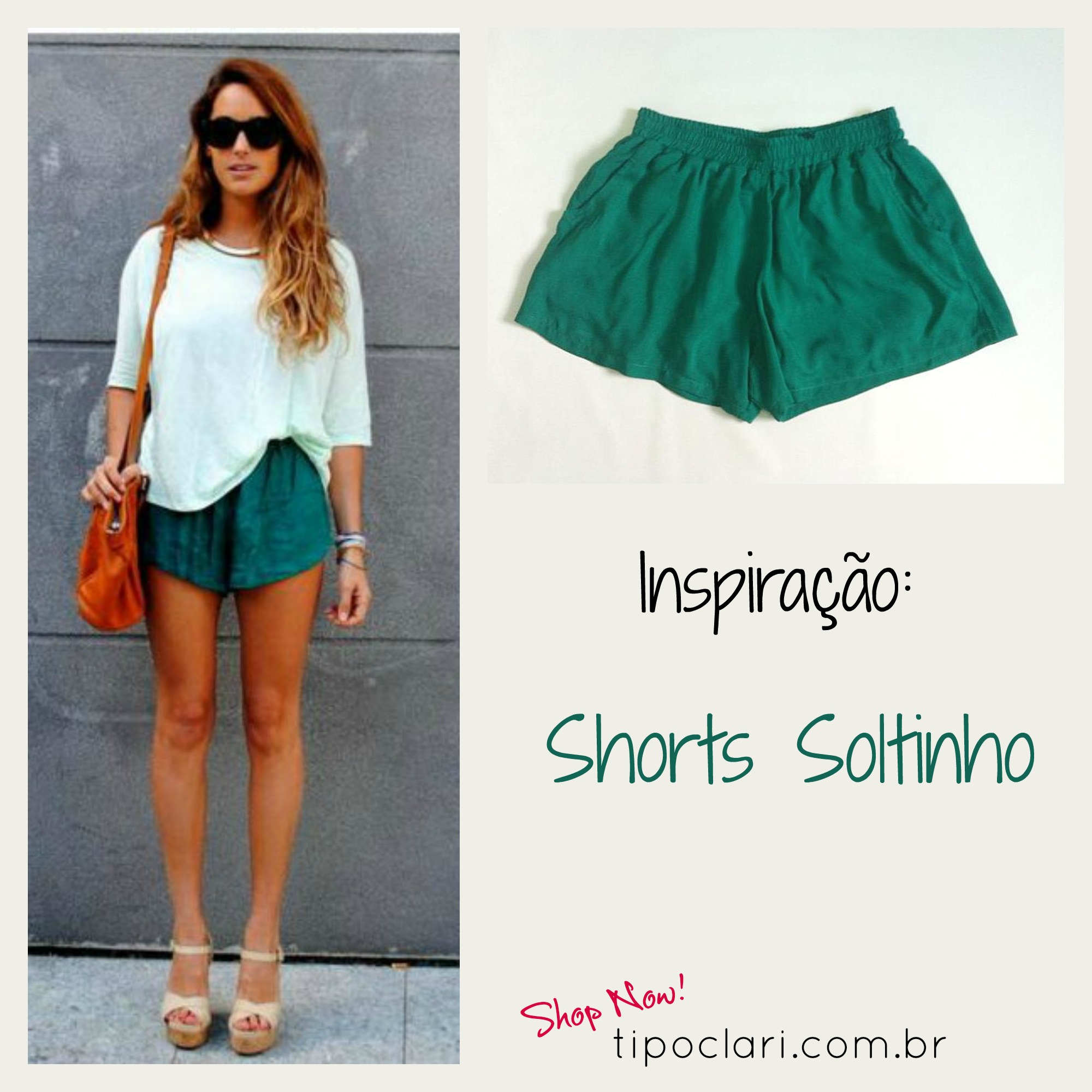 como usar short soltinho