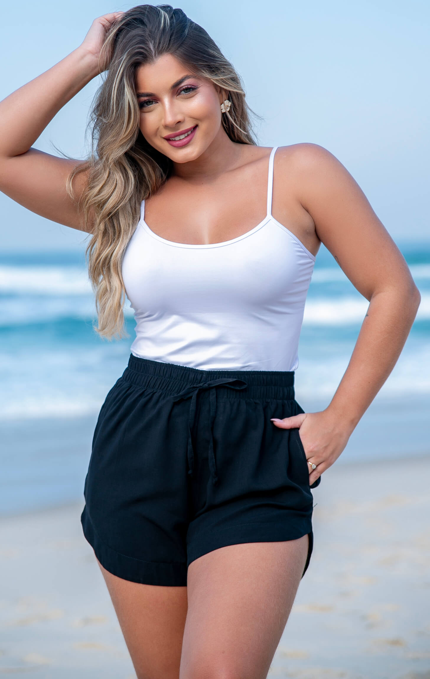 Shorts de poliamida