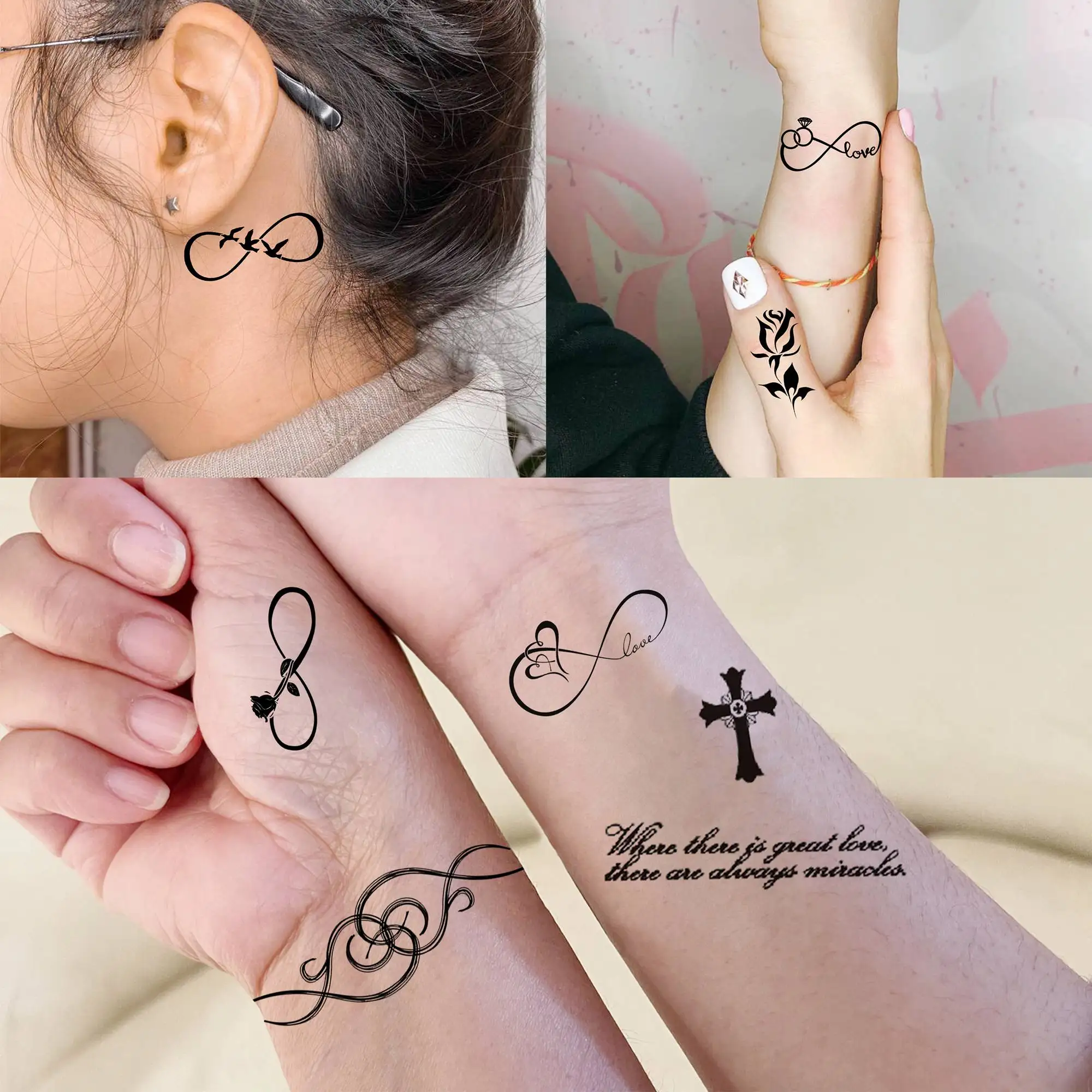 tatuagem de infinito minimalista no pulso