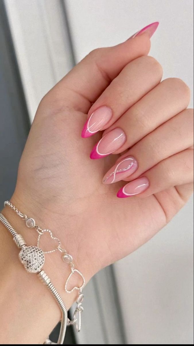 unha de gel decorada contorno fino