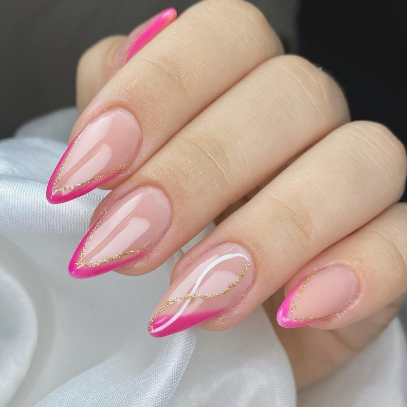 unha de gel decorada branca delicada