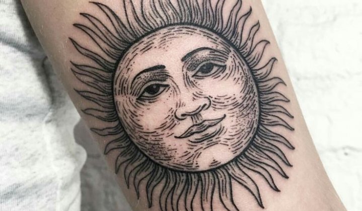 tatuagem sol e lua