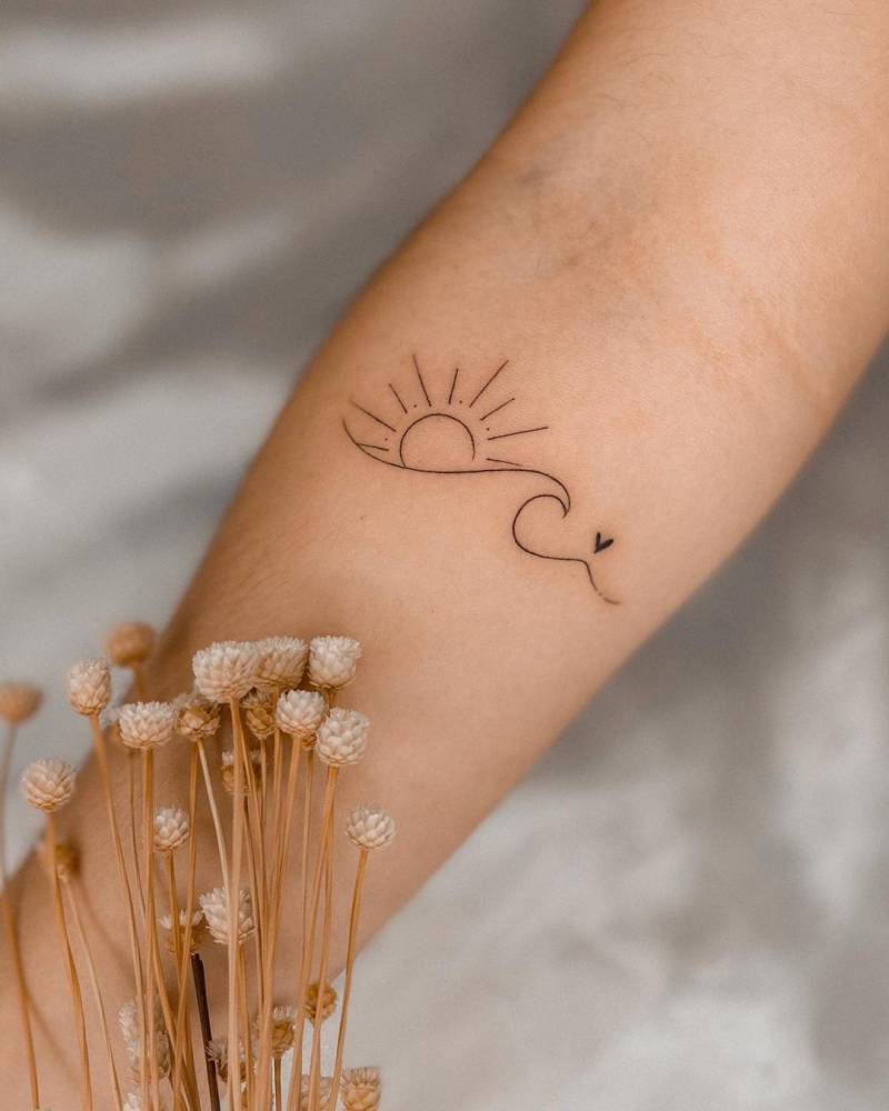 tatuagem sol geométrico