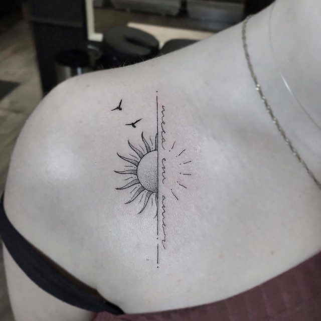 tatuagem sol tribal