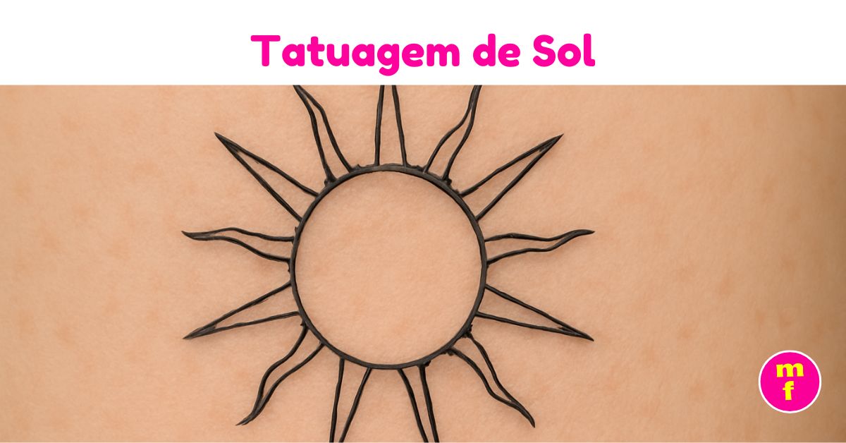 tatuagem sol geométrico