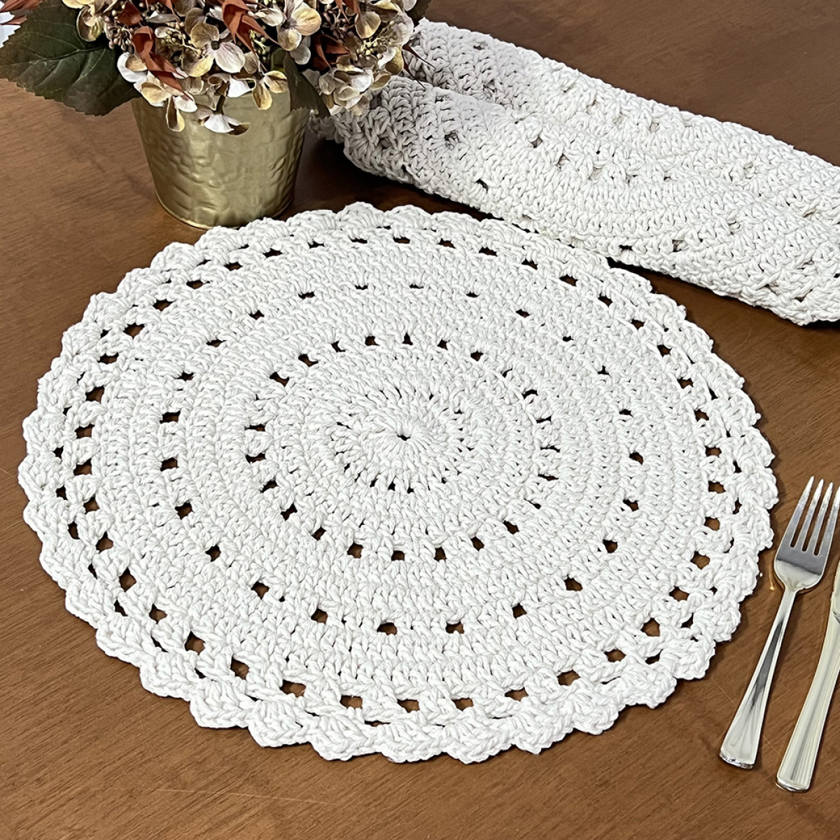 Sousplat De Crochê Redondo