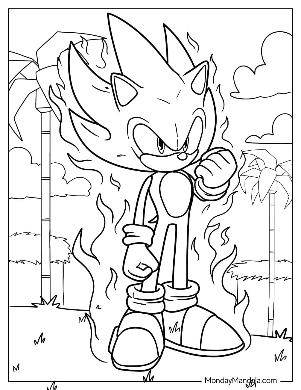 desenhos do Super Sonic para imprimir