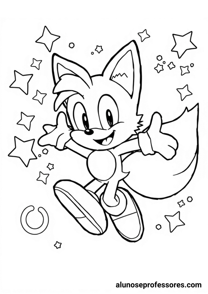 livro de colorir Sonic