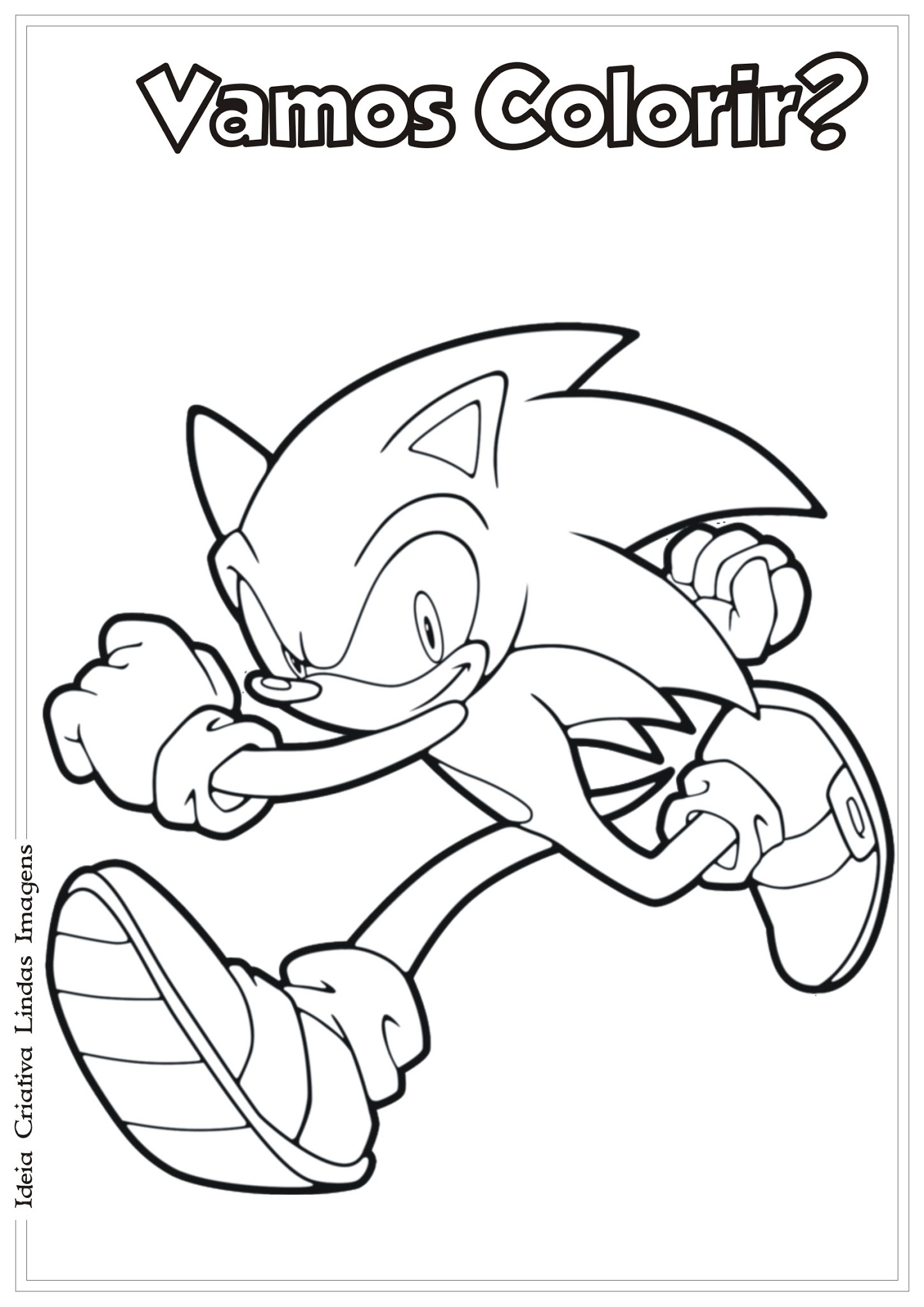 kit de colorir Sonic