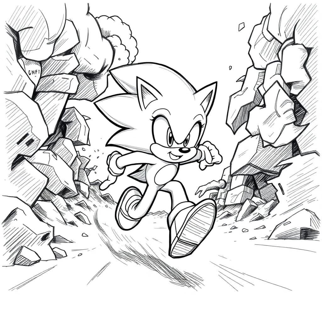 livro de colorir Sonic