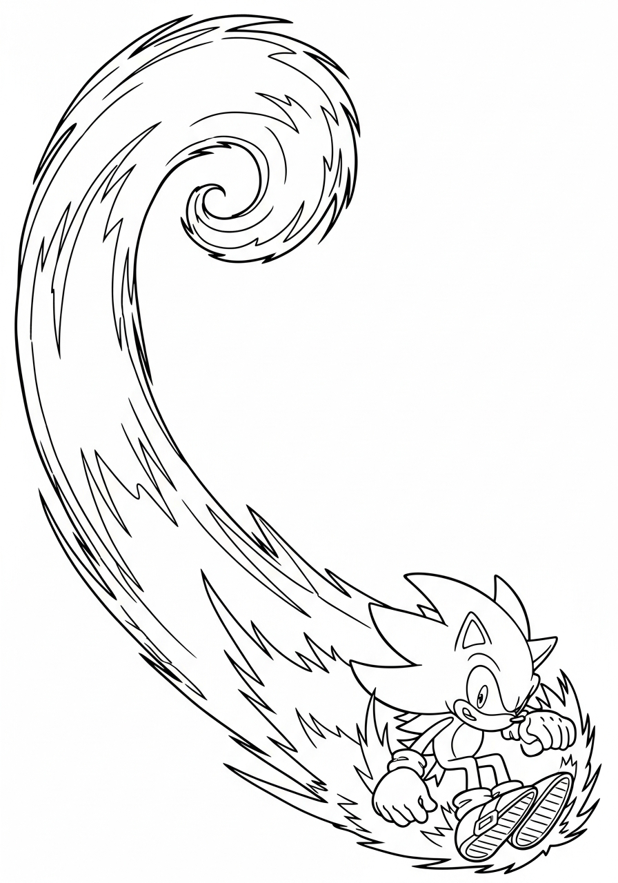 livro de colorir Sonic