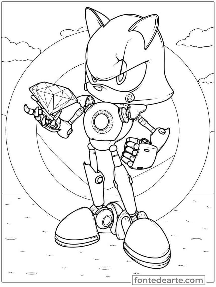 desenhos do Super Sonic para imprimir
