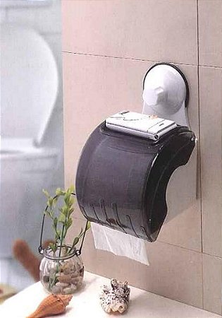 suporte papel higiênico com lixeira