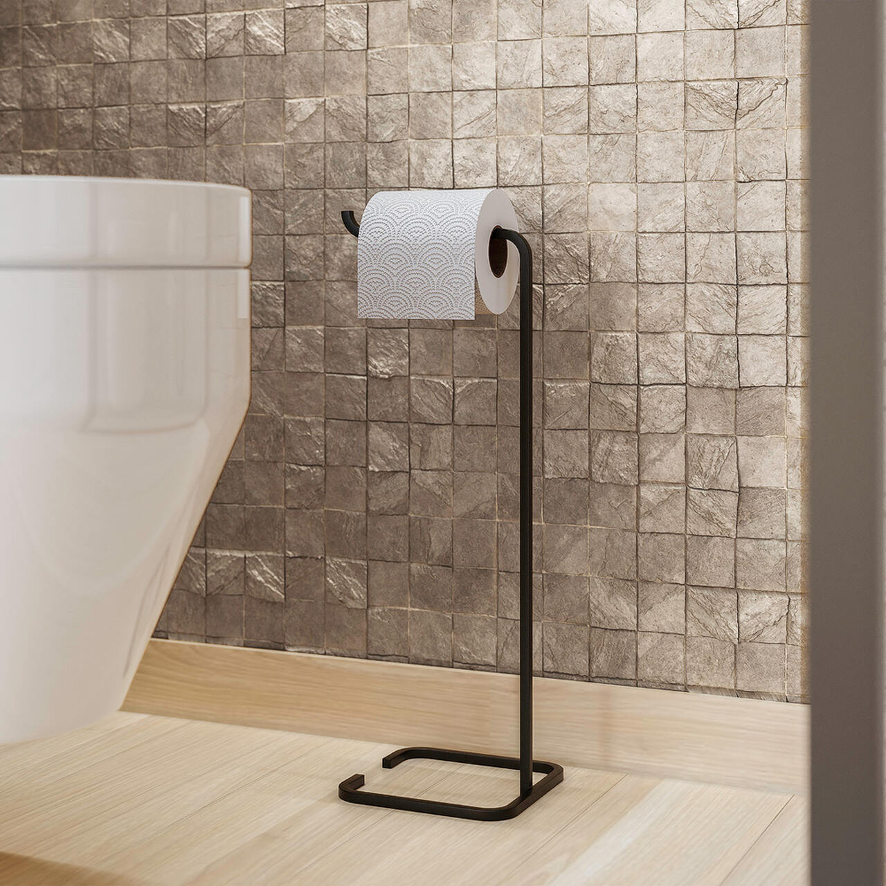 suporte papel higiênico dourado