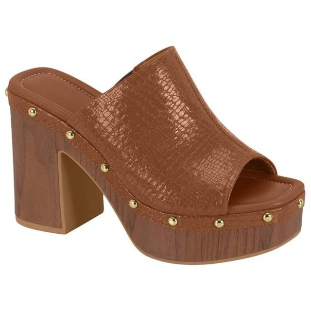 Tamanco Vizzano salto grosso com strass