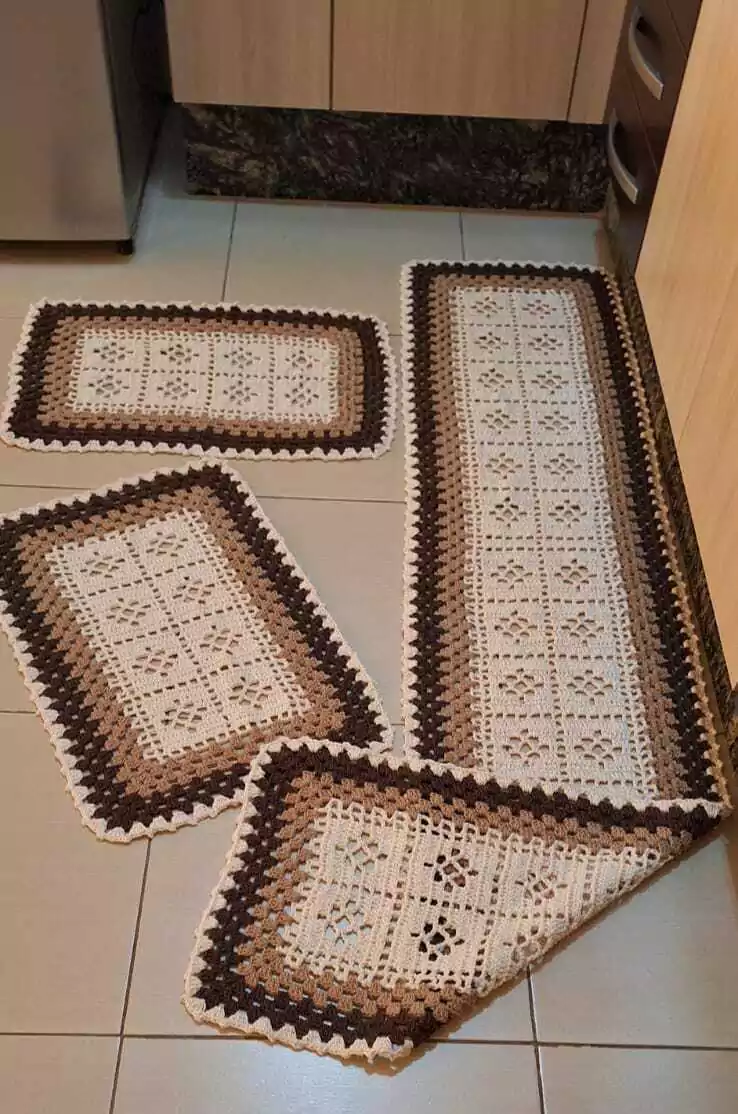 como fazer tapete de crochê