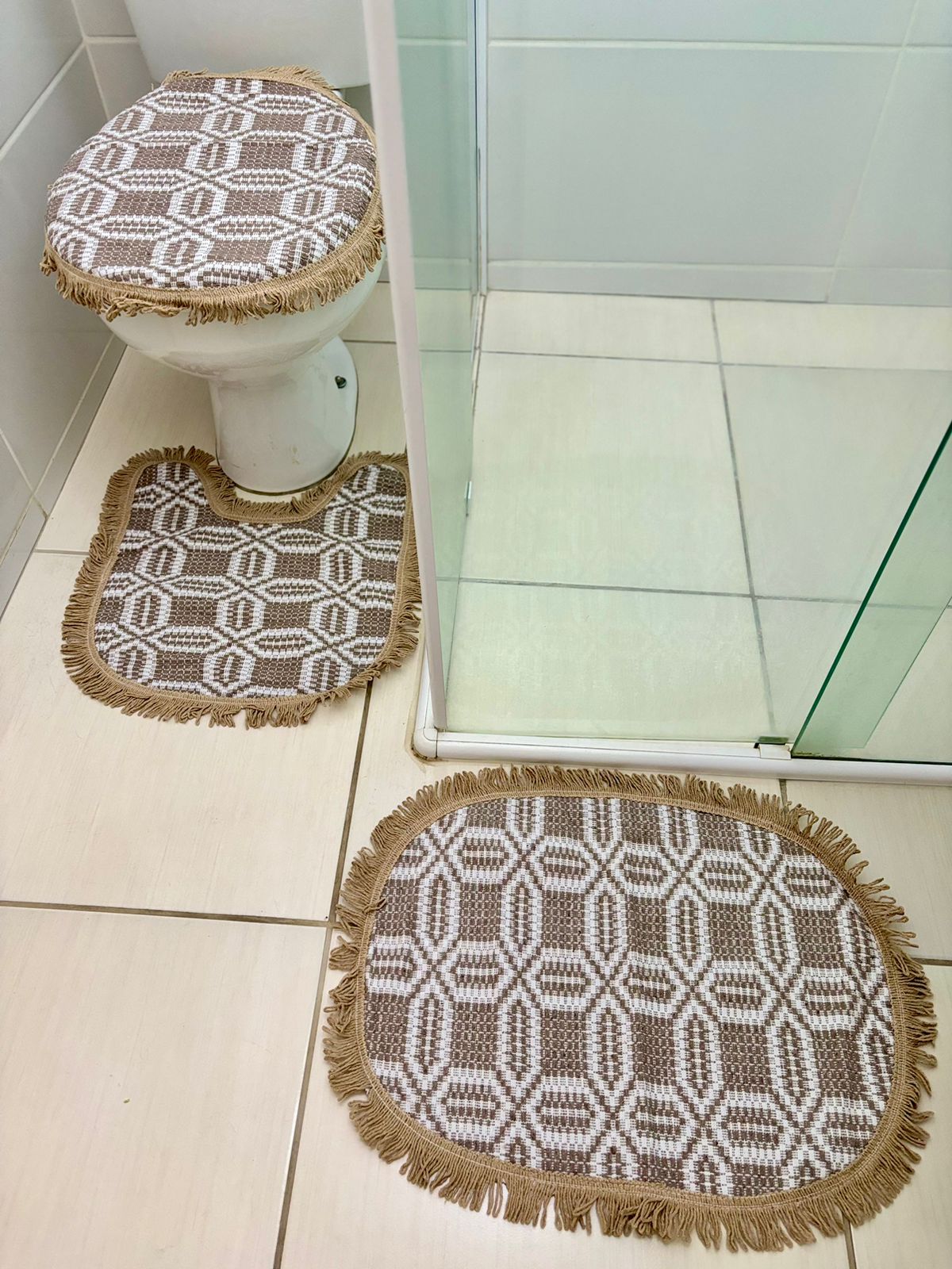 tapete de banheiro de algodão