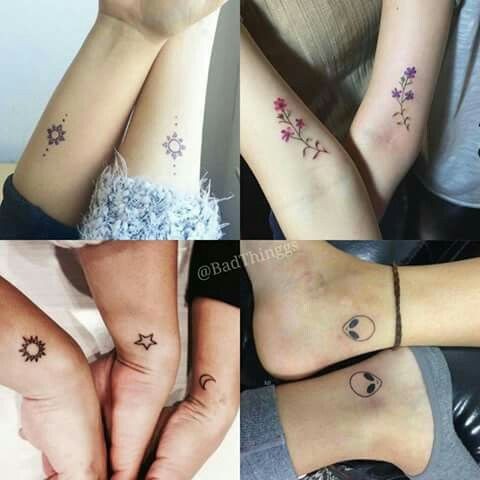 tatuagem fineline vs minimalista para amigas