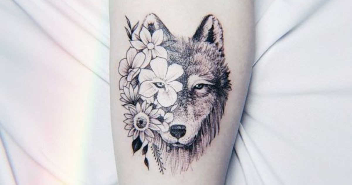 tatuagem de lobo feminina