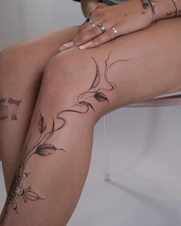 dor tatuagem canela