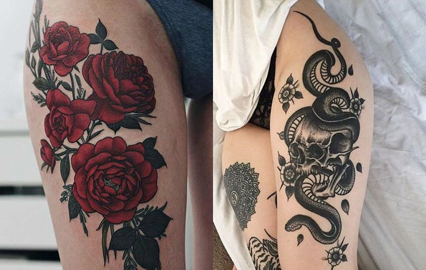 tatuagem de cobra na coxa significado